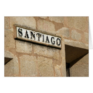 Santiago Street Sign Card Hälsningskort