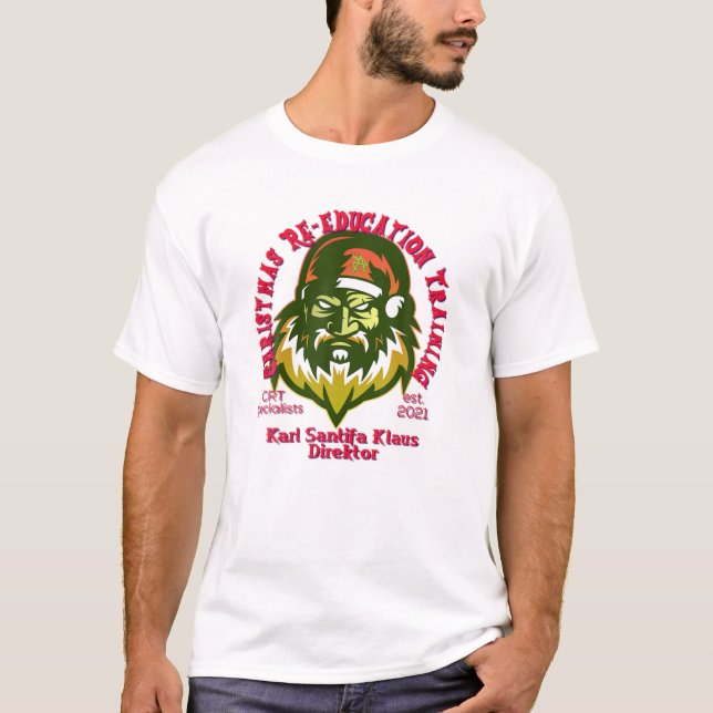 Santifa Claus Woke Santa Klaus jul Anti Marx T Shirt (Framsida)