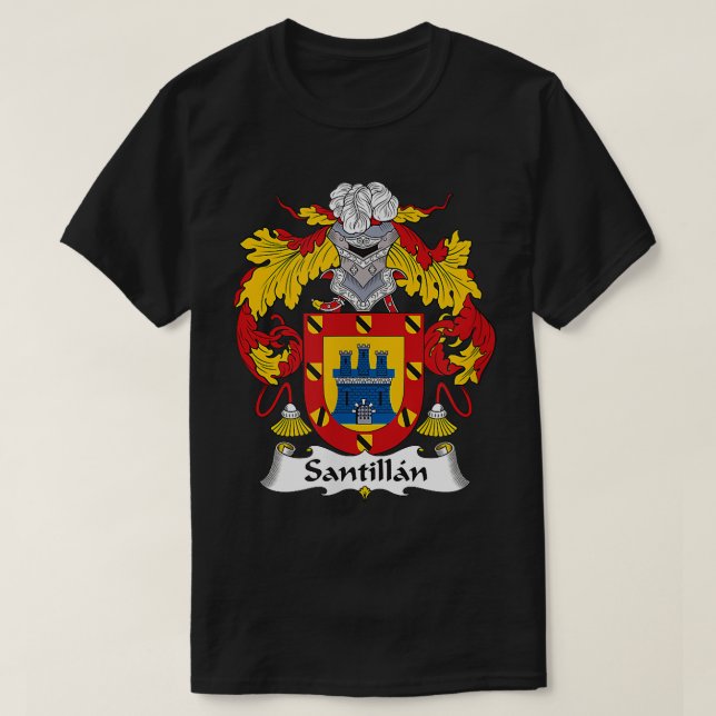 Santillan Jackar om Arm Family Crest T Shirt (Design framsida)