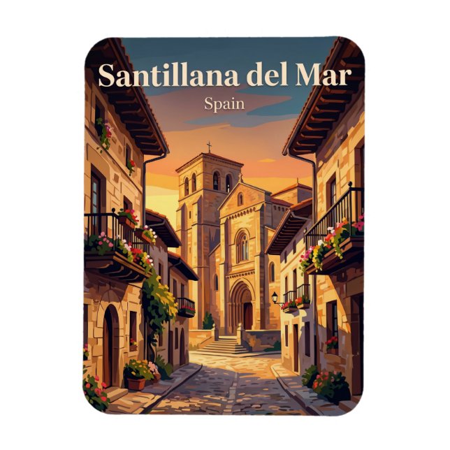 Santillana del Mar Spanien Magnet (Vertikal)