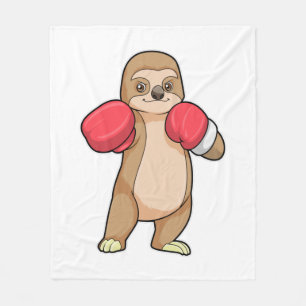 Santit som Boxer med Boxinghandskar Fleecefilt