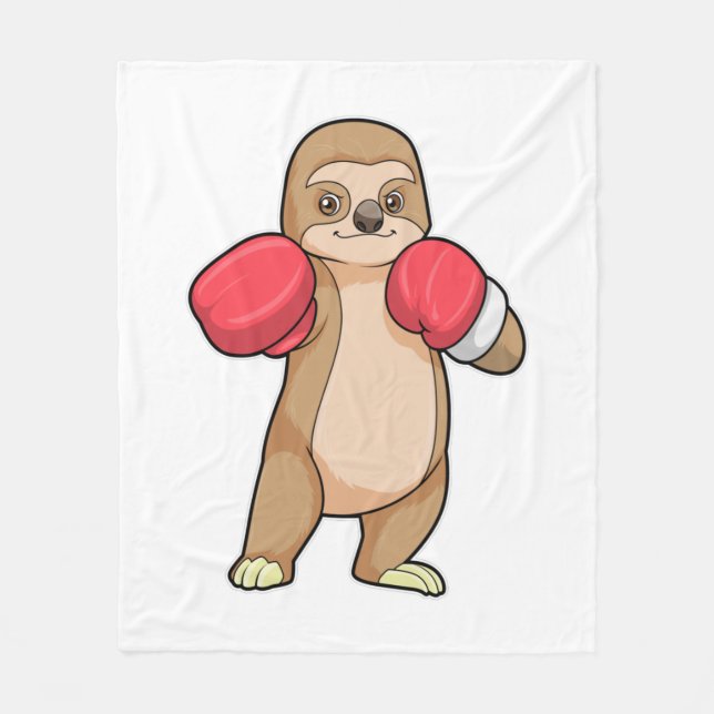 Santit som Boxer med Boxinghandskar Fleecefilt (Framsidan)