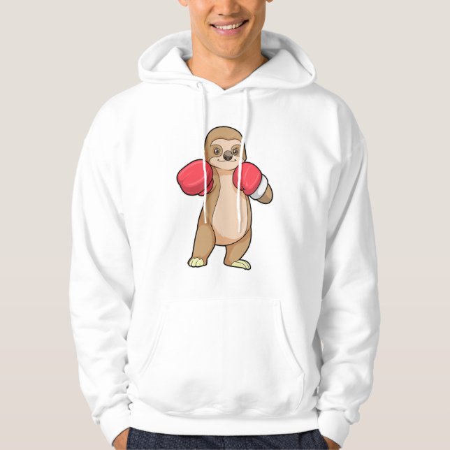 Santit som Boxer med Boxinghandskar Hoodie (Framsida)