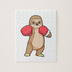 Santit som Boxer med Boxinghandskar Pussel