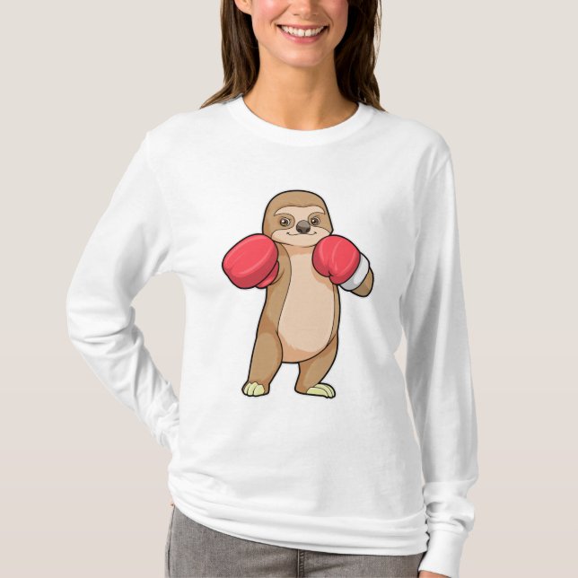Santit som Boxer med Boxinghandskar T Shirt (Framsida)
