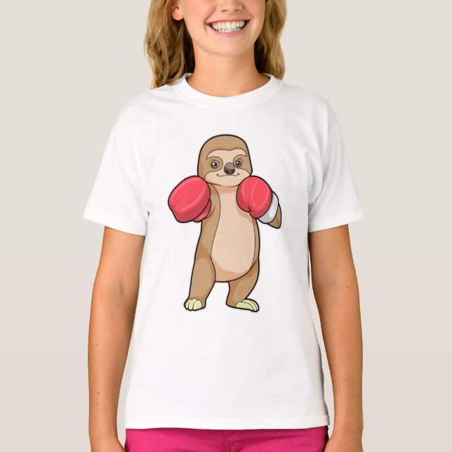 Santit som Boxer med Boxinghandskar T Shirt (Framsida)