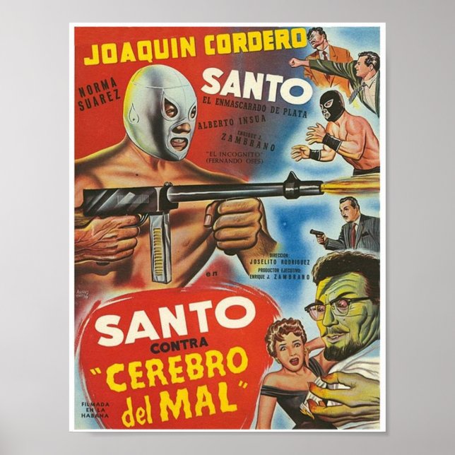 Santo Contra Cerebro Del Mal Poster (Framsidan)