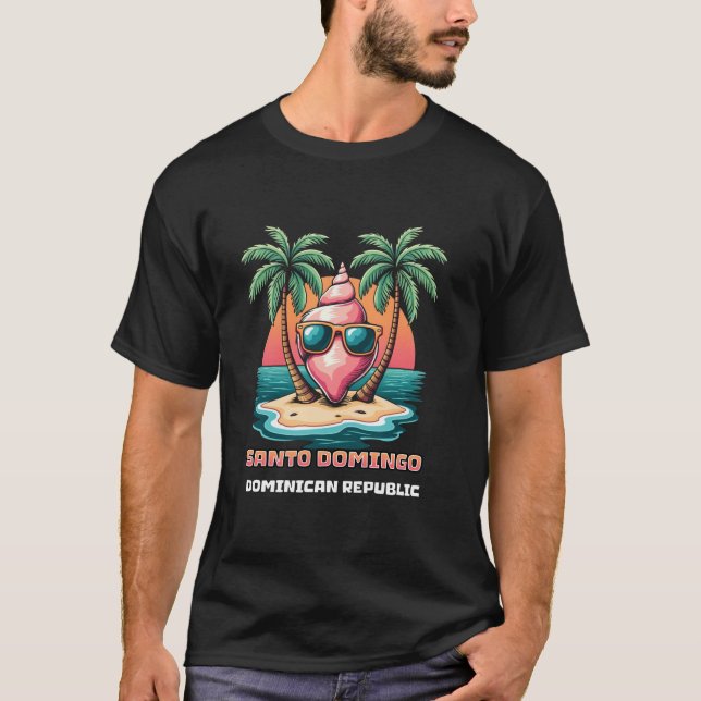 Santo Domingo Dominikanska republiken Beach Vacati T Shirt (Framsida)