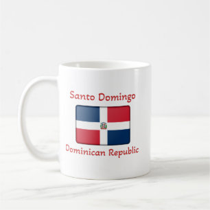 Santo Domingo Dominikanska republiken Flagga Coffe Kaffemugg