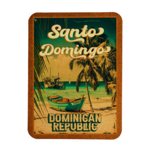 Santo Domingo Dominikanska republiken - Retro Souv Magnet