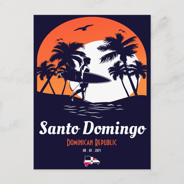 Santo Domingo Dominikanska republiken - Retro Souv Vykort (Framsida)