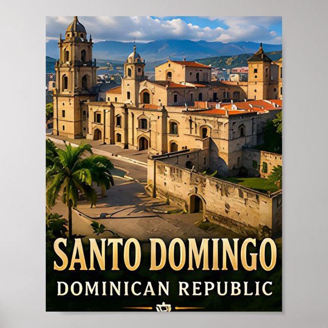 Santo Domingo Kolonialt arv och karibisk kust Poster (Framsidan)
