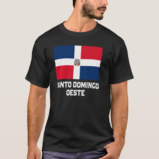Santo Domingo Oeste Dominikanska republiken Emblem T Shirt (Framsida)