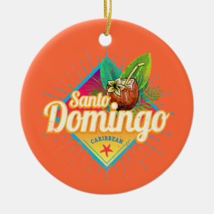 Santo Domingo Västindien Dominikanska republiken R Julgransprydnad Keramik
