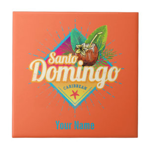 Santo Domingo Västindien Dominikanska republiken R Kakelplatta