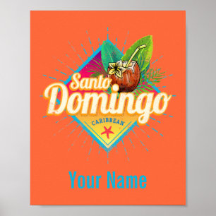 Santo Domingo Västindien Dominikanska republiken R Poster