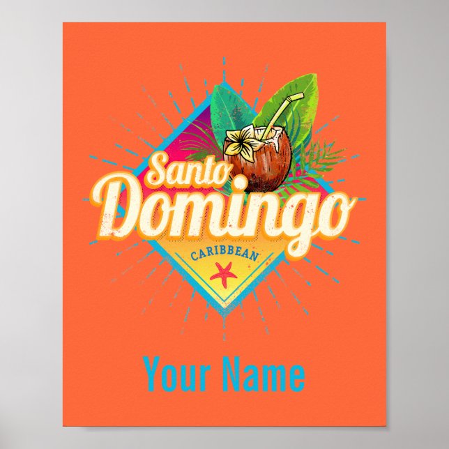Santo Domingo Västindien Dominikanska republiken R Poster (Framsidan)