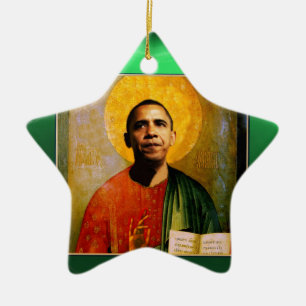 SANTOBAMA Grönt Jade Star Julgransprydnad Keramik