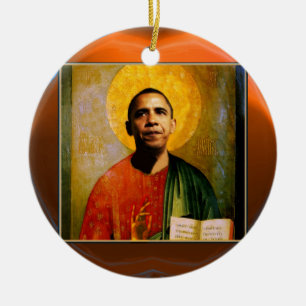 SANTOBAMA Orange Agate Julgransprydnad Keramik