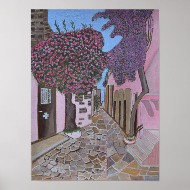 Santorini 2 Grekland Poster (Framsidan)