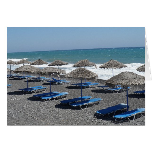 Santorini Beach, Grekland OBS Kort (Framsidan Horizontal)