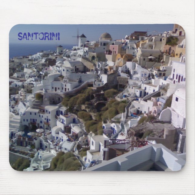 SANTORINI BESKÅDAR MOUSEPAD MUSMATTA (Framsidan)