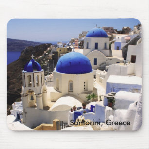 Santorini beskådar musmatta