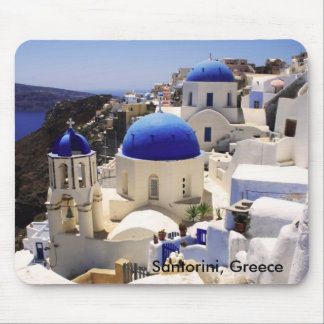 Santorini beskådar musmatta