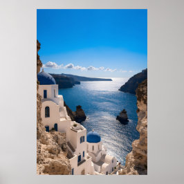 Santorini Blue Horizon Affisch