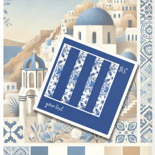 Santorini Blue & white Mediterranean Bröllop Pappersservett
