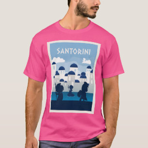 Santorini - Board Games - Minimalistisk reseaffär T Shirt