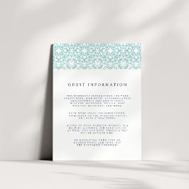 Santorini Bröllop-informationskort | Aqua Tilläggskort