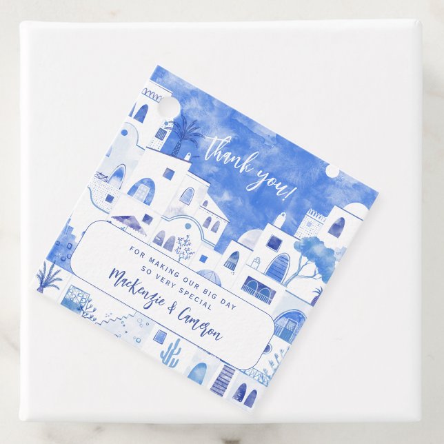 Santorini Bröllop Tack Gåvor Etiketter (Skapare uppladdad)