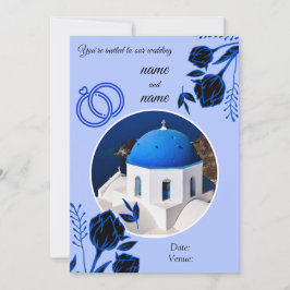 Santorini-bröllopsinbjudan Inbjudningar