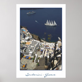Santorini Caldiera View (filmfotografi) Poster