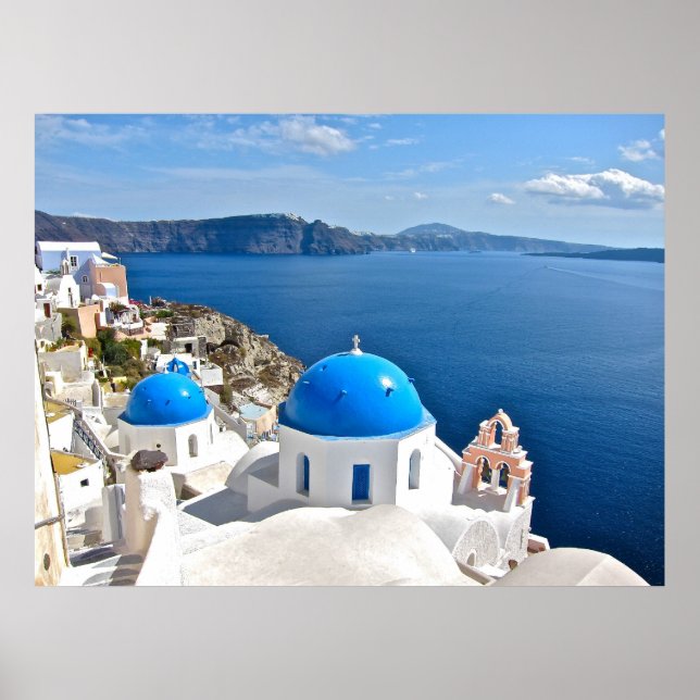 Santorini Canvas Poster (Framsidan)