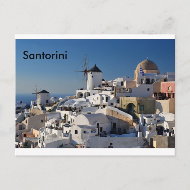 Santorini Canvas Vykort (Framsida)