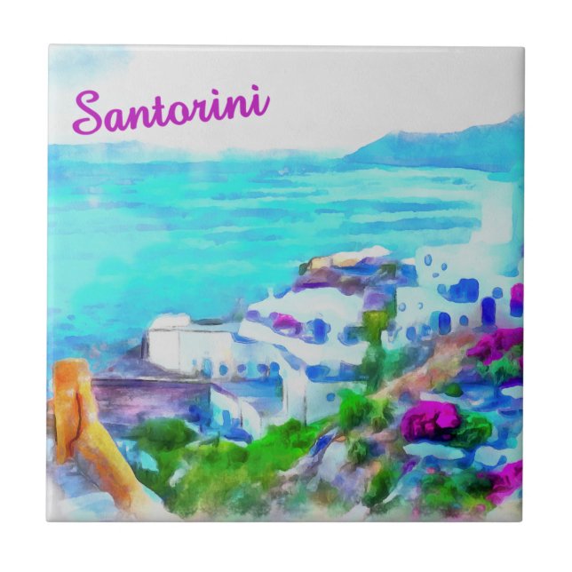Santorini Ceramic Tile Kakelplatta (Framsidan)