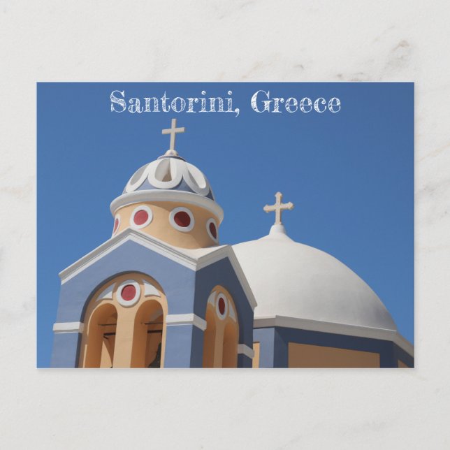 Santorini Church i Grekland  Vykort (Framsida)