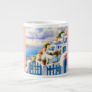 Santorini, där havet möter Himmel Jumbo Mugg