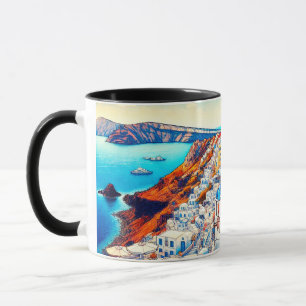 Santorini, där varje gång shines mugg