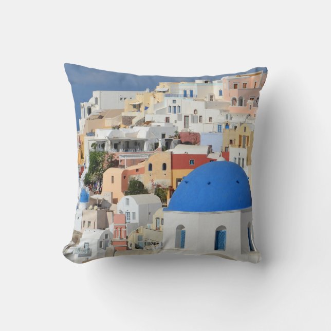Santorini det Oia fotoet kudder Kudde (Framsida)