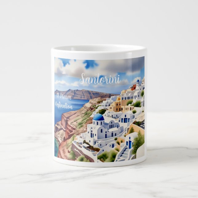 Santorini, ett drömmål, specialitet Mugg Jumbo Mugg (Framsidan)