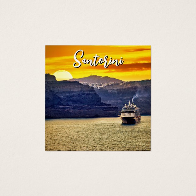 Santorini Fyrkantigt Visitkort (Framsida)