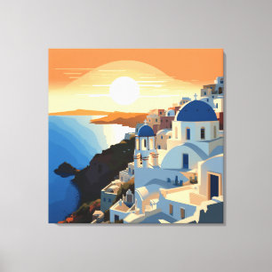 SANTORINI GREECE #1 CANVASTRYCK