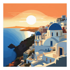 SANTORINI GREECE #1 FOTOTRYCK