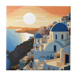 SANTORINI GREECE #1 KAKELPLATTA