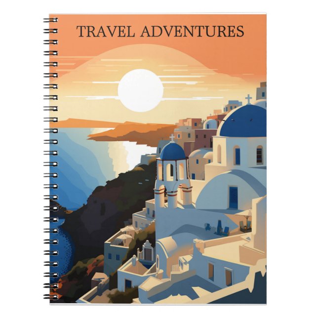 SANTORINI GREECE #1 RESVEL JOURNAL ANTECKNINGSBOK (Framsidan)