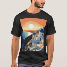 SANTORINI GREECE #1 T SHIRT