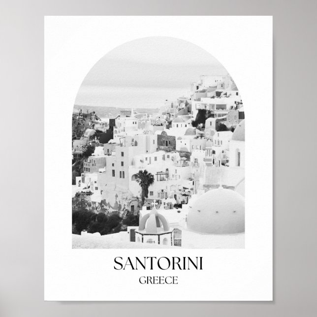 Santorini Greece Arch Photo Print Poster (Framsidan)